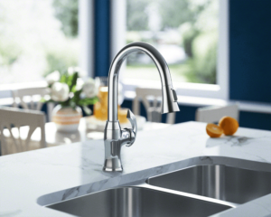 Chrome Pull Down Kitchen Faucet