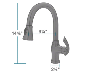 Pull Down Kitchen Faucet Dimensions